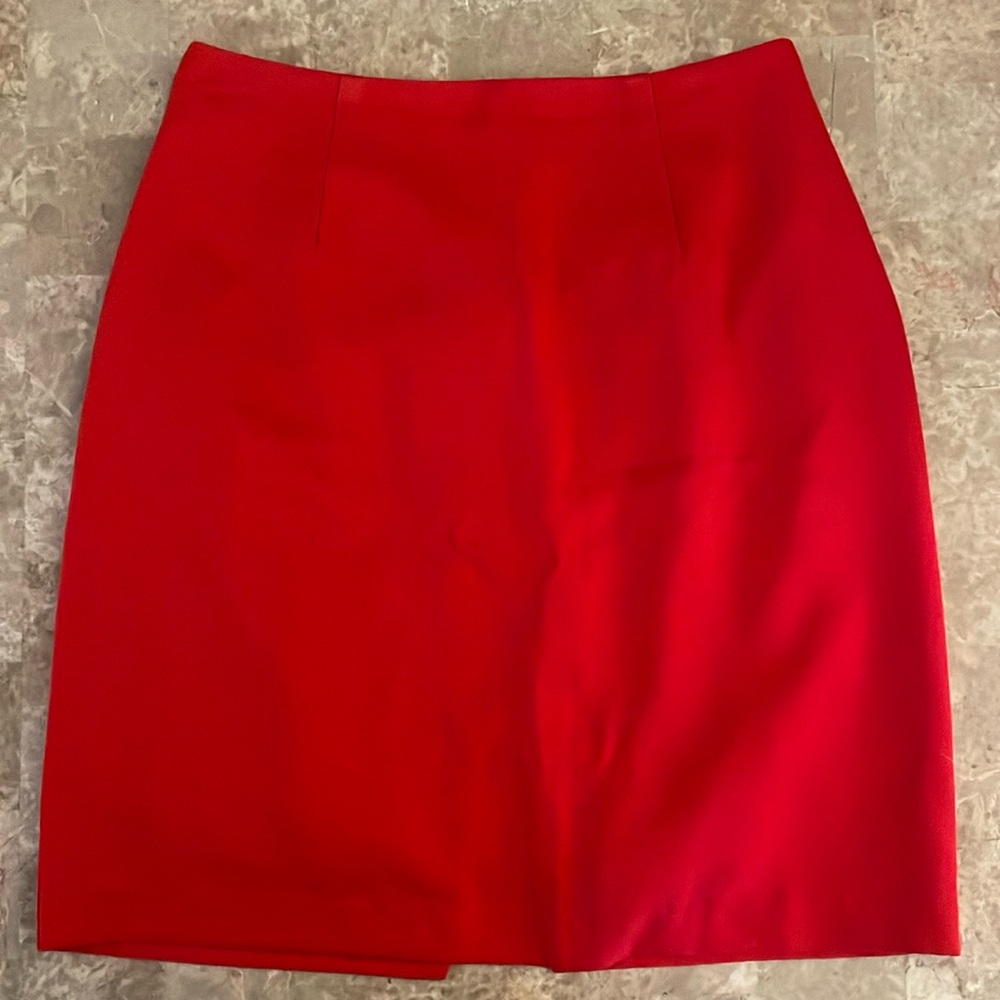 Vintage Marnie West Red Pencil Skirt
